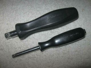 Vintage Snap - On 1/4 " 3/8 " Drive Black Handle Spinner Socket Driver,  Tm4cs F40b