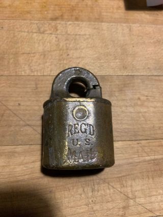 Antique U S Mail Postal Registered Mail Bag Brass Lock No Key