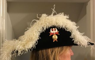Knights Of Columbus Men’s Chapeau Hat Lynch & Kelly Maker Ostrich Feathers
