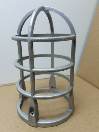 Vintage Cast Aluminum Explosion Proof Light Fixture Cage Steampunk