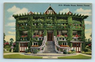 Bartow,  Fl - Close Up View Of Wonder House - Roadside Attraction Postcard - Q7