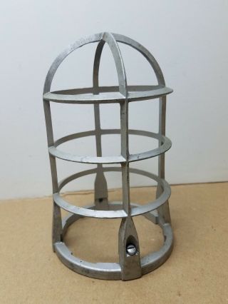 Vintage Cast Aluminum Explosion Proof Light Fixture Cage Guard Steampunk
