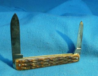 Vintage Keen Kutter E.  C.  Simmons Jigged Bone Pocket Knife 4