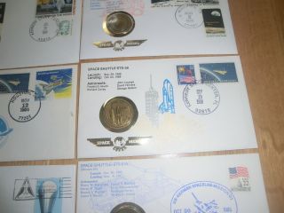 Space Medal Cover with FLOWN material Apollo,  Mercury,  Shuttle.  CHOOSE ONE 8