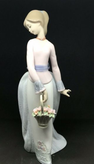 Retired Lladro 7622 “basket Of Love”,  1994 Collectors Society,  W/ Box