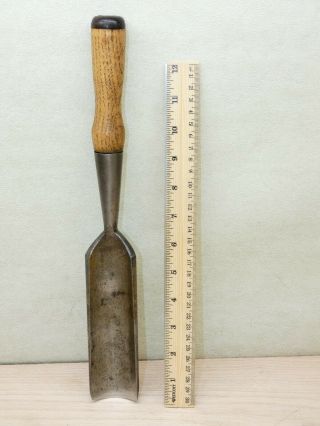 Old Tools Large Vintage T.  H.  Witherby 1 - 3/4 " No.  7 Sweep Straight Wood Gouge