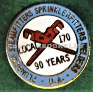 Ua Local 170 Plumbers Pipe Fitters & Steamfillers United Association Pin