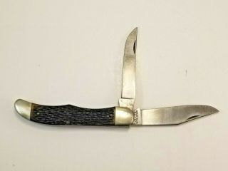 Vintage Schrade Walden Usa 225h Folding Hunter Knife P