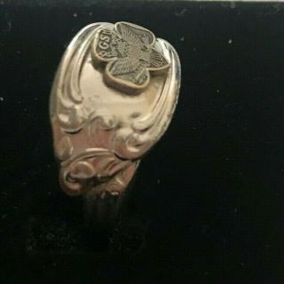 Vintage Sterling Silver Girl Scout Spoon Ring