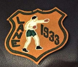 Old 1933 Chicago Lane Tech High School Boxing Patch For Sweater/jacket