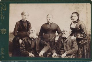 18880 - 1889 Five Stalwart Elderly Citizens Of Kent,  Ohio Poister Cabinet Photo