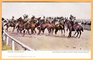 c1910 PC Single Stick Bout,  Canadian North - West Mounted Police,  not mailed RARE 2