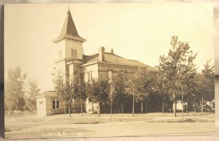 Vintage Early 1900s Illinois School Huron South Dakota Real Photo Post Card