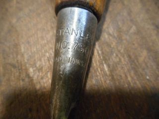 L4208 - vintage Stanley No.  750 Woodworking Bevel edge Socket Chisel 1/4  Wide 2