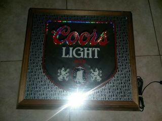 Vintage Coors 1978 America’s Fine Light,  Lighted Mirror,  Beer Sign 20 " X 22