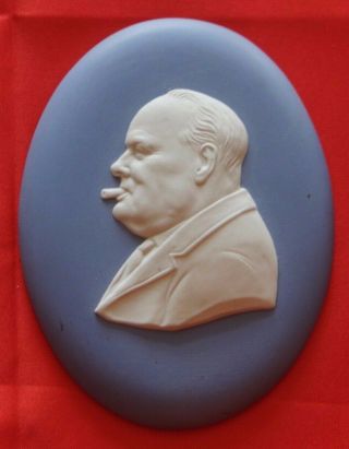 Wedgewood Jasperware Portrait Medallion Sir Winston Churchill.  Arnold Machin