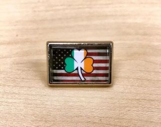 Irish American Flag Lapel Pin/tie Tac/hat Pin 6 Pack