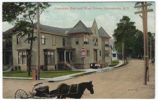 Gloversville,  York,  Early View Of Corcordia Hall And West Street