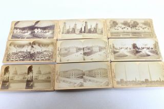 9 Antique Vintage Stereoview Cards Stereo View Underwood Washington Dc