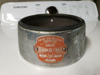 Federal Signal 15a Junior Beacon Ray Light Complete Skirt Badge And Gasket