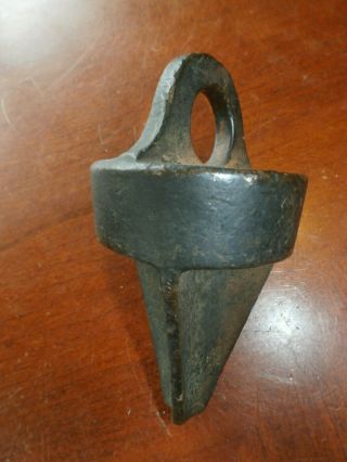 Vintage Antique Solid Brass Plumb Bob Tool Tie Down Weight Pyramid Pointed