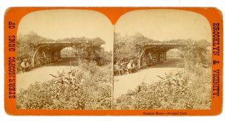 Brooklyn Nyc Ny - Summer House In Prospect Park - C1870s Stereoview