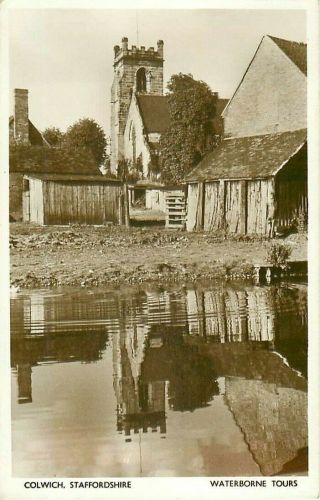 Rp Colwich Church Canal Staffordshire Real Photo C1930