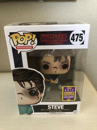 Funko Pop 2017 Sdcc Exclusive 475 Stranger Things Bloody Steve