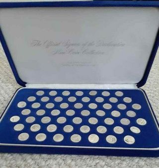 Sterling Silver Franklin Official Signers Of Declaration 56 Mini Coin Set