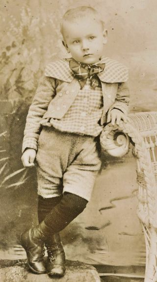 1880 - 1889 Cc " So How Much Longer Do I Have To Stand Here " Boy Cabinet Card Photo