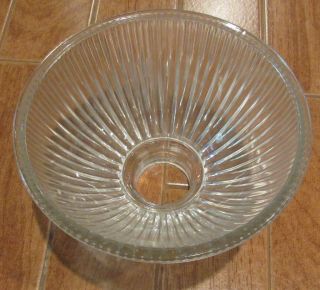 Vintage Clear Glass Ribbed Ceiling Fan Light Globe Shade Diffuser 2 " Fitter