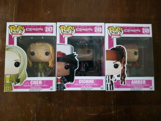 Funko Pop Clueless Set Of 3 Vaulted Cher Amber Dionne