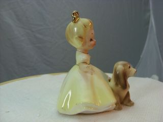 Josef Girl in yellow dress with Dog/Puppy Little Pet Series - Rare? 4