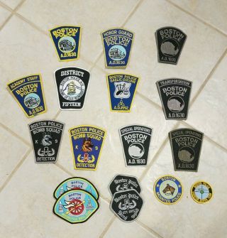 Boston Police Special Unit Patches Set Of 17