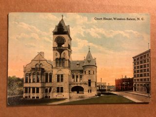 1913 Vintage Postcard Court House,  Winston - Salem,  Nc