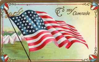 Patriotic To My Comrade Old Postcard 5/11 42 Fix