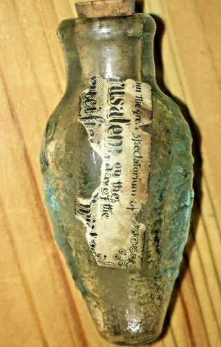 Rare Antique 1901 Pan American Exposition Jordan River Water Bullet Bottle