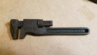 Vintage Trimo Adjustable Monkey Wrench 8 " Trimont Mfg Co.  Pat 