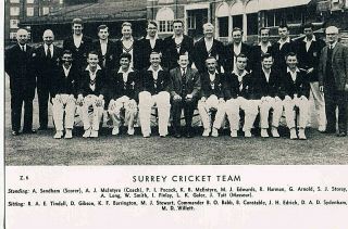 Cricket - Large Size - R/p - The Surrey Cricket Team,  C1960