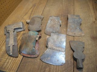 L4366 - 7 Antique Vintage Axe Heads For Repair Or Restore