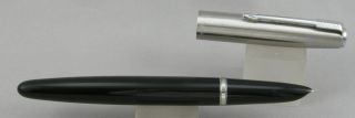 Parker 21 Black & Stainless Steel Cap Fountain Pen - 1950 