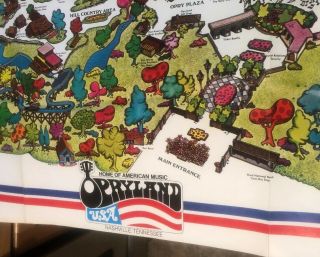 Vintage Opryland Amusement Park Guide Map Nashville Tennessee 3