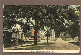 Vintage Postcard 1910 Riverside Avenue,  Jacksonville Florida