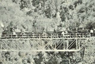 Chile Postcard,  Mineral De Naltagua - El Monte,  Un Puente Del Ferrocarril Minero