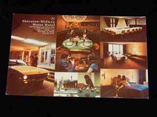 Vintage Postcard,  Chicago,  Illinois,  Il,  Multi - View Sheraton - Midway Motor Hotel