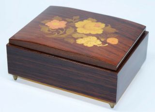 Jewelry Music Box Reuge Swiss Inlaid Italy Wood “you’ve Got A Friend”
