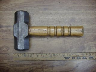 Vintage 6lb.  Sledge Hammer,  5 - 3/4 " Head,  2 - 1/8 " Octagonal Faces,  Japan