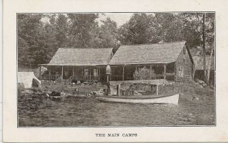 Merrills Camp Postcard Stoddard Nh C1910 Hampshire Lake Steamer Myra