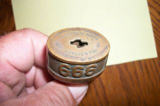 999 Padlock Brass Old Vintage Embossed Lock (no key) 5