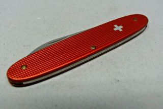 Victorinox 84mm Popular Swiss Army Knife Red Alox With Old Swiss Cross